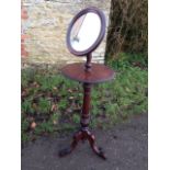 Victorian mahogany toilet stand with mirror to top tier