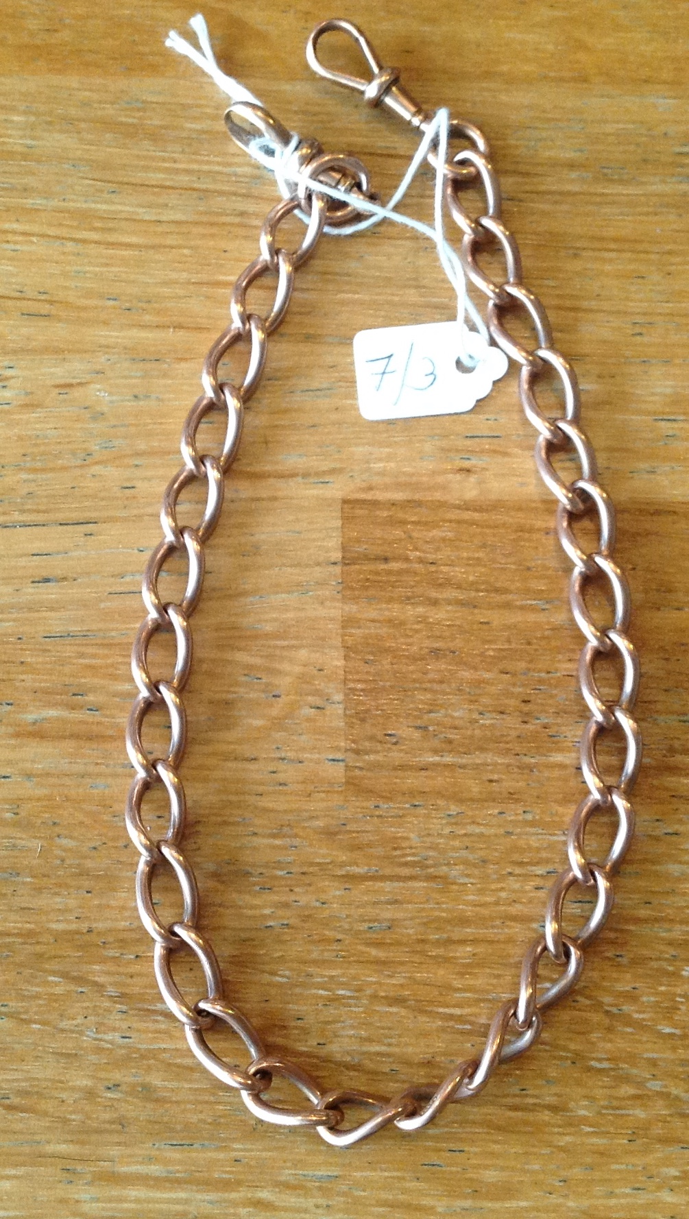 A 9ct gold chain 38.3gms