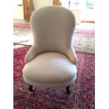 Well upholstered nursing chair c1850