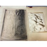 Two pencil drawings Edward S Kennedy fl. 1863-90 44.5 x 30 and 21 x 28