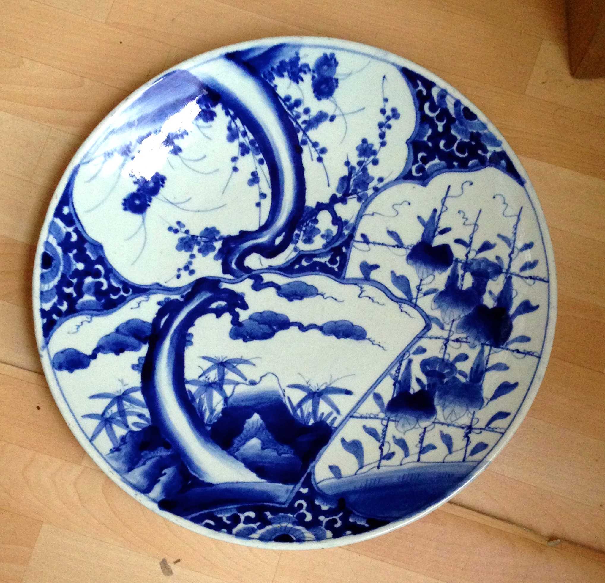 Large Japanese porcelain charger