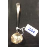 London silver sauce ladle makers mark IB