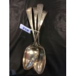 Four various London silver table spoons 6.5 oz