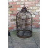 Vintage brass parrot cage
