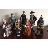 Seven Royal Doulton figures 2103,2260 2771 2223 2279 2255 2492