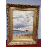 Oil on board landscape by Lester Sutcliffe signed and dated 1890