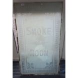 Frosted glass Smoke Room door panel
