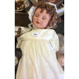Vintage doll with crying mechanism, limbs needs restringing.