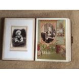 Victorian photograph album with contemporary photographs.