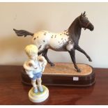 Two Royal Worcester figs Apalousa Stallion and Monday's Child