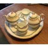 English porcelain Solitaire tea service and tray