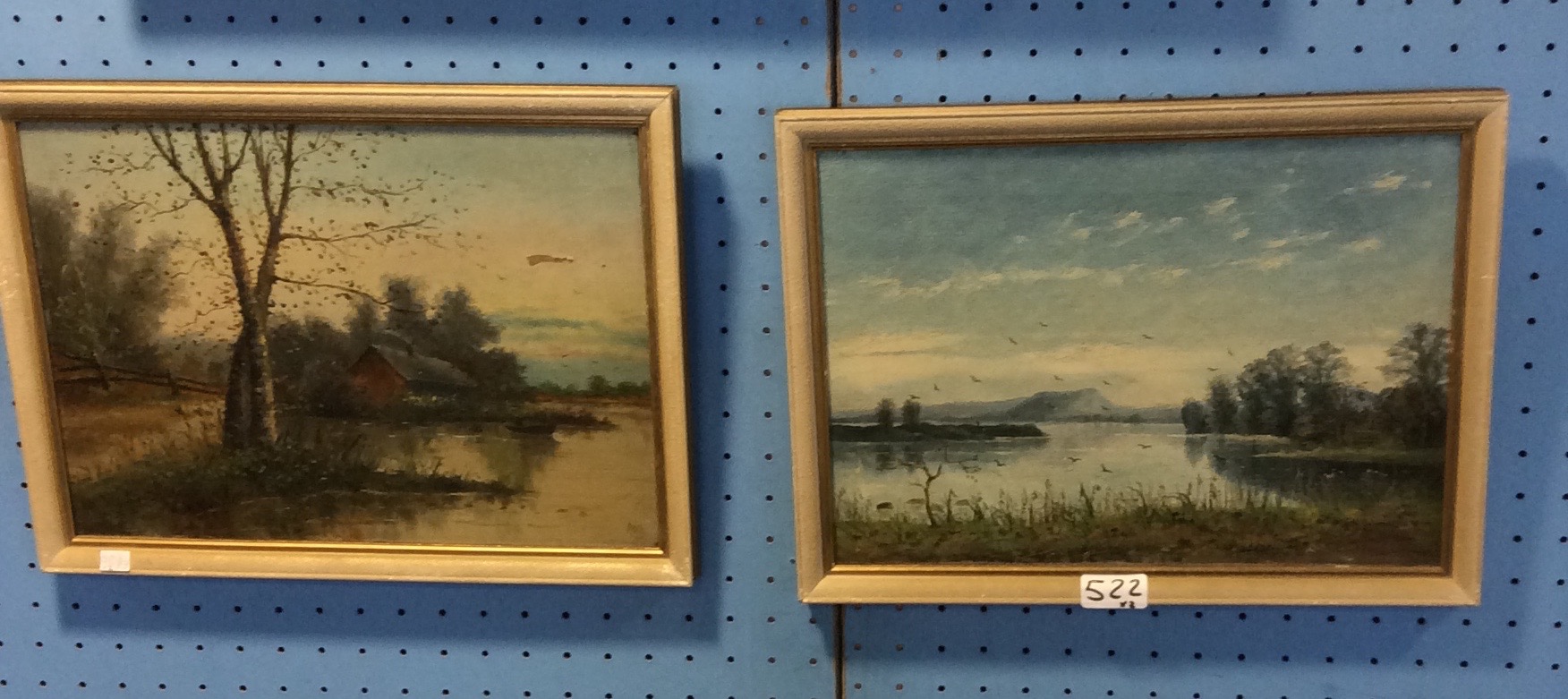 Pair of oil on canvas landscapes by A .W. Keith