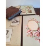 Three Victorian photo albums and their contents