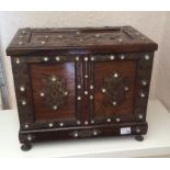 Fine quality ladies cologne cabinet with three glass containers a/f the good quality rosewood case