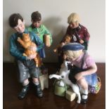 Four limited edition Royal Doulton figures