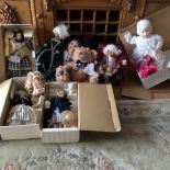 Large quantity of dolls and teddies inc, inc. Steff and Franklin