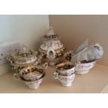 Extensive Victorian tea service (tea pot a/f)