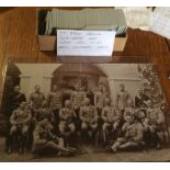 Military photograph of Sikh forces and a box of 35mm training photographs for Nazi forces from