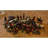 Collection of Brittens lead soldiers many damaged