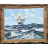 James Joseph Brereton b1954 oil on canvas seascape The clipper Tweed 100 x 125 cms