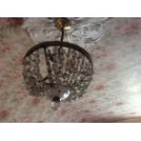 Small cut glass chandelier