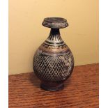 Pottery Gnathia ware Lekythos with net  design decoration 8.5 cms high