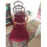 Pair cabriole leg chairs and another