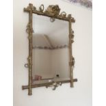 Rectangular mirror decorated with grapes