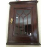 Small Edwardian mahogany corner cabinet