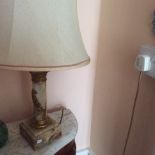 Onyx table lamp with gilt metal mounts