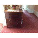 Small bow front commode converted to cupboards