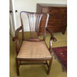 Gentlemans mahogany elbow chair