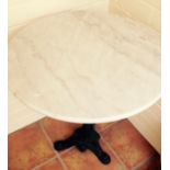 Small pub table with marble top