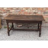 Handsome oak refectory table 72 x 155