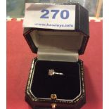 Platignum solitaire diamong ring .5 carat size J purchase price £2200