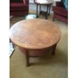 Pair 1960's circular coffee tables purchased from Heal's of London