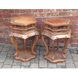 Pair of good quality Oriental hardwood stands