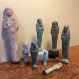 Collection of eight various Egyptian Ushabti figures