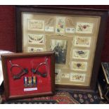 World War 1 service medals for Driver R Farmery Royal Field Artillery with his photo framed with