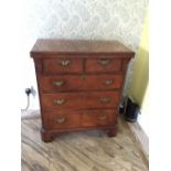 Well proportioned reproduction chest of drawers with fold over top