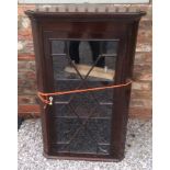 Georgian mahogany glazed corner cupboard