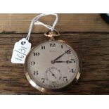 A Rolex 9ct gold cased pocket watch