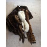 Selection of 6 vintage fur stoles and wraps