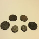 Six ancient coins including Roman