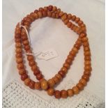 String of butterscotch amber beads 30.3 gms