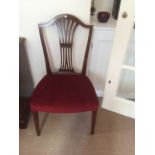 Pair Hepplewhite style mahogany chairs