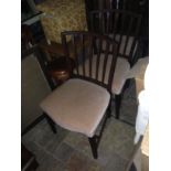 Sat of four Georgian dining chairs