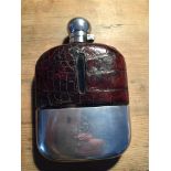 Silver hip flask by James Dixon & Co 1897