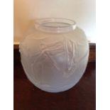 Sabino Paris  glass vase with dragonfly decoration