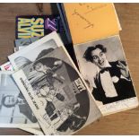 Autograph book and collection of autographaphs inc. Yours toothfully Ken Dodd